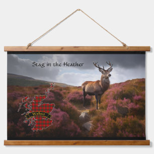 Tapisserie Suspendue Wallace Stag in the Heather Personnalisée