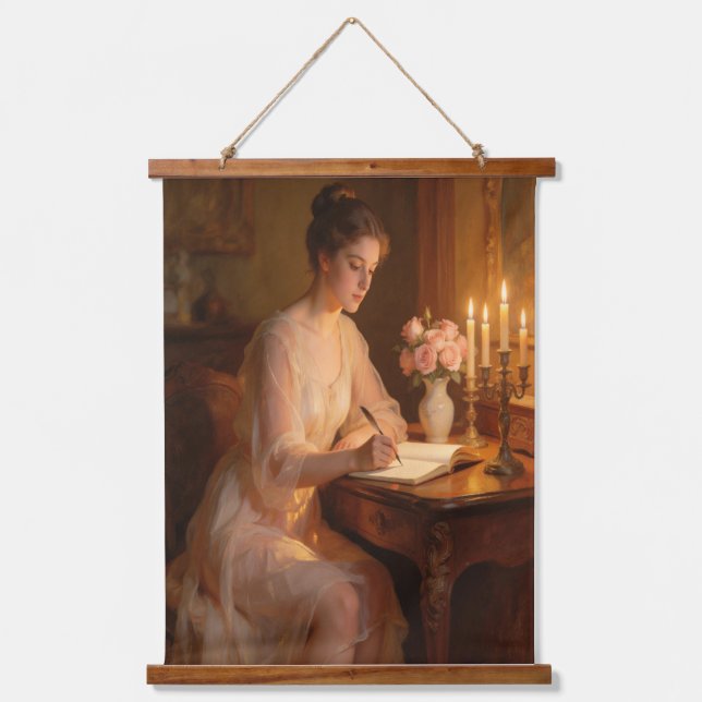 Tapisserie Suspendue Warm Glow and Ink (Recto)