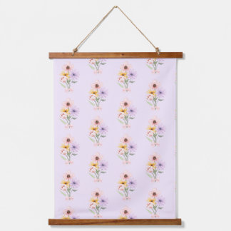 Tapisserie Suspendue Watercolor floral bouquet girly preppy