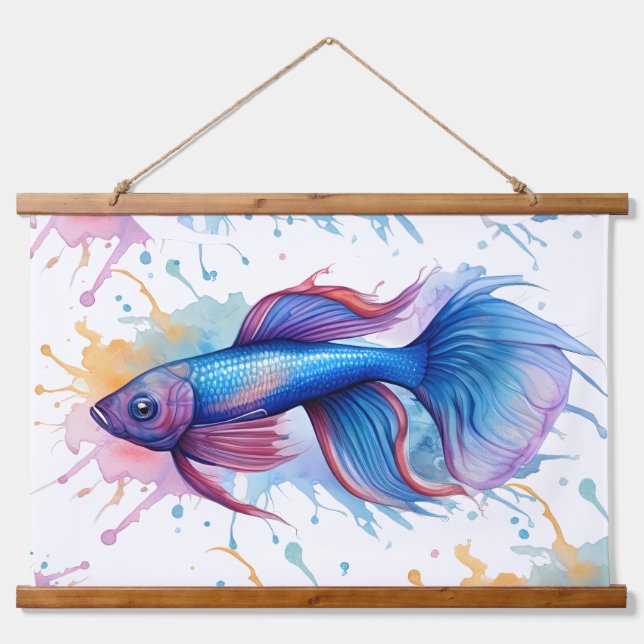 Tapisserie Suspendue Watercolor Series: Betta Fish (Devant)