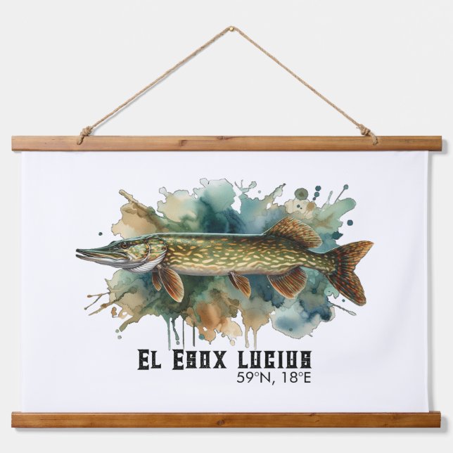 Tapisserie Suspendue Watercolor Series: Pike (Devant)