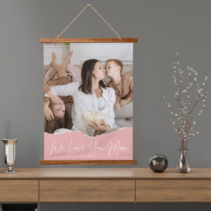 Tapisserie Suspendue We Love You Maman's Day Photo personnalisée