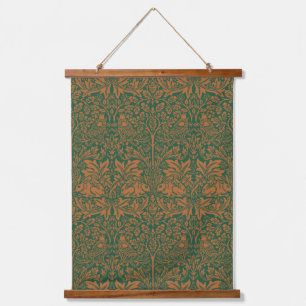 Tapisserie Suspendue William Morris Frère Lapin Ambre Noir Motif