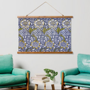 Tapisserie Suspendue William Morris - Motif de fleurs et feuilles vinta