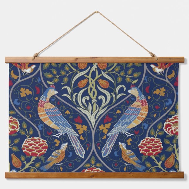 Tapisserie Suspendue William Morris, Oiseaux et Fleurs (Devant)