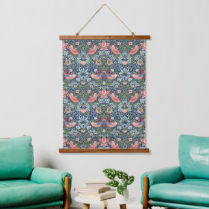 Tapisserie Suspendue William Morris Strawberry Thief Corail Marine