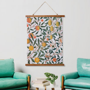 Tapisserie Suspendue William Morris Vintage Fruit Grenade Blanc