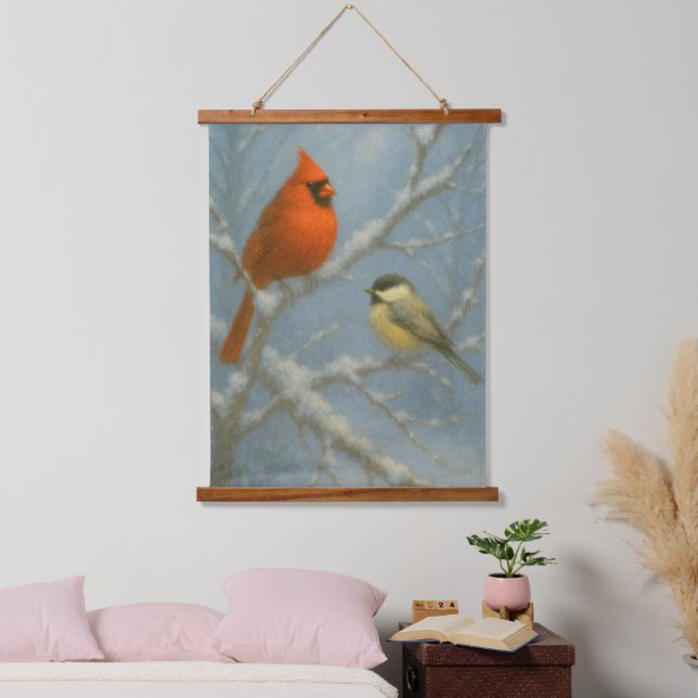 Tapisserie Suspendue Winter Birds – Life in the Quiet (Chambre à coucher)