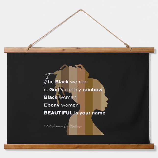 Tapisserie Suspendue Wood Topped Wall Tapestry (Devant)