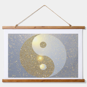 Tapisserie Suspendue Ying Yang en or