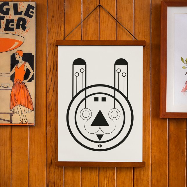 Tapisserie Suspendue Zodiaque de lapin Usagi géométrique (Bring zodiac energy to your space with this Usagi Rabbit tapestry.
)