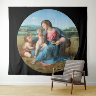 Tapisserie vierge et enfant