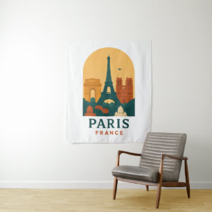 Tapisserie vintage de Notre Dame - Mur de la cathé