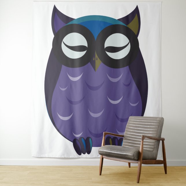 Tapisserie Wise Old Owl (En situation)