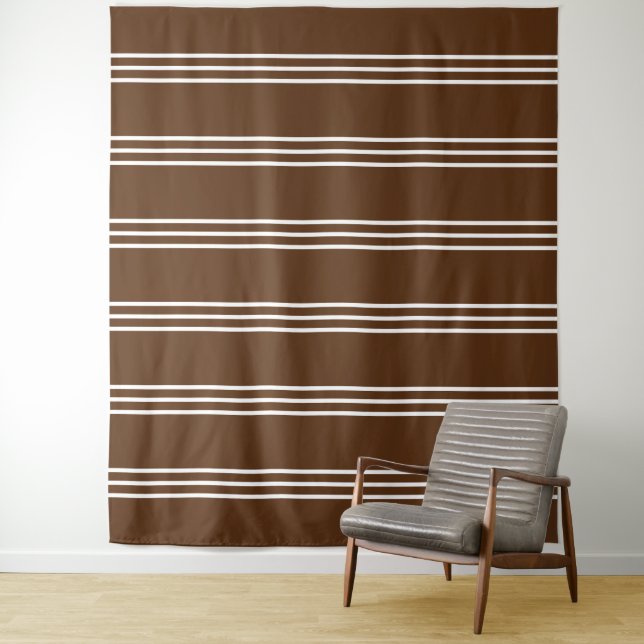 Tapisseries Brown Stripes Motif (En situation)