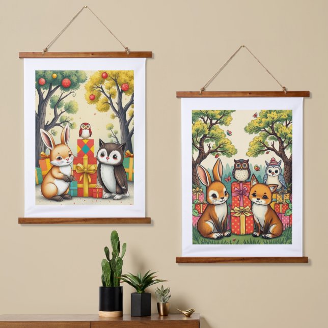 Tapisseries Colorées pour les Chambres d'Enfants (Asymétrique)