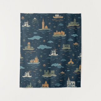 Tapisseries de design de voyage vintage