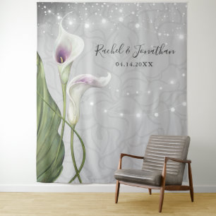 Tapisseries de fond photo blanc violet Calla Lily