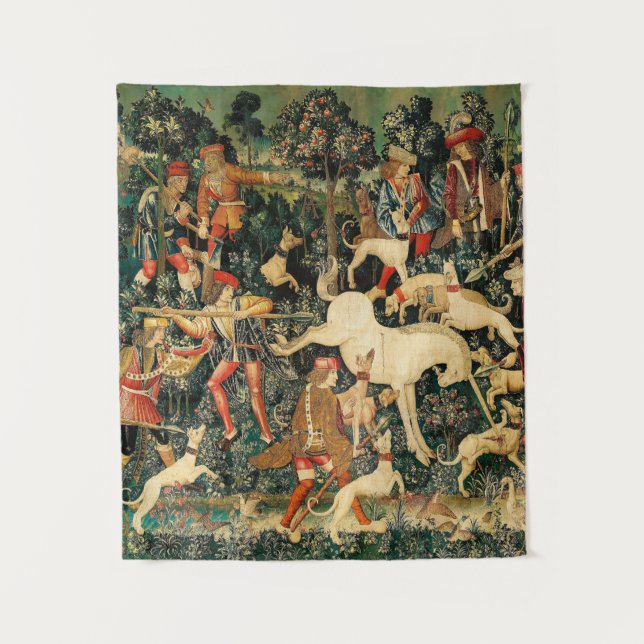 Tapisseries de licorne Classique médiéval défend l (Devant)