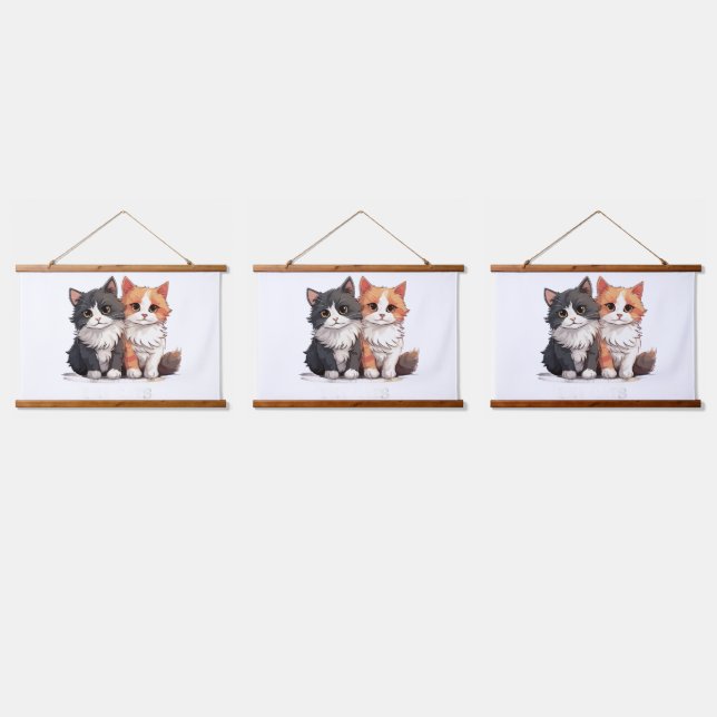 Tapisseries Funny Chats Mur Art & Décor Tapisserie (Tripler)