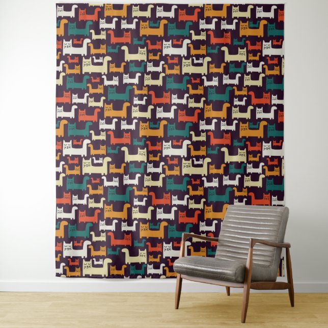 Tapisseries Motifs de chats amusants (En situation)