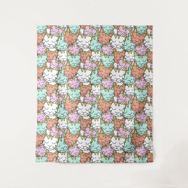 Tapisseries Motifs Sleepy Cats (Devant)