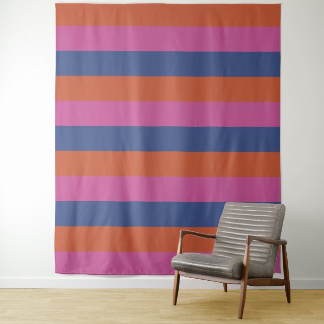 Tapisseries motifs Tri-Color Stripes (En situation)