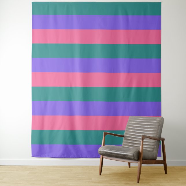 Tapisseries motifs Tri-Color Stripes (En situation)