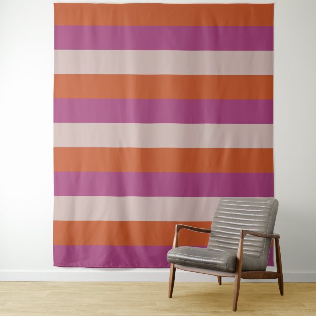Tapisseries motifs Tri-Color Stripes (En situation)