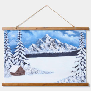 Tapisseries murales en bois merveilleux d'hiver