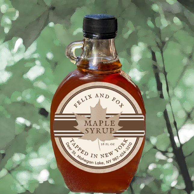 Tappé dans New York Étiquette sirop d'érable blanc (Créateur téléchargé)