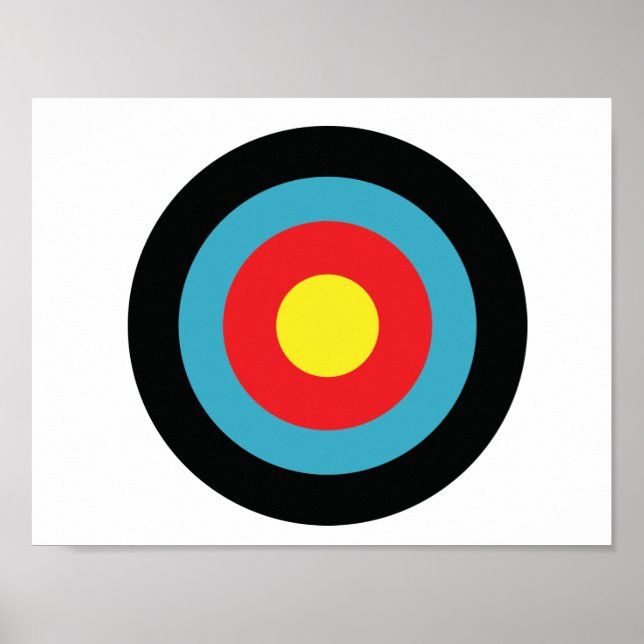 Target Practice Wall Poster White (Devant)
