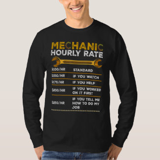 Tarif horaire de mécanicien drôle Cadeaux T-shirt