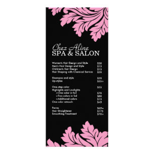 Tarif Salon et Spa et carte en rack
