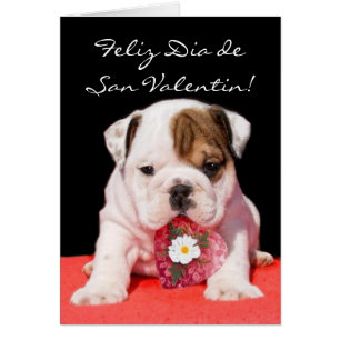 Tarjeta de San Valentin con cachorro