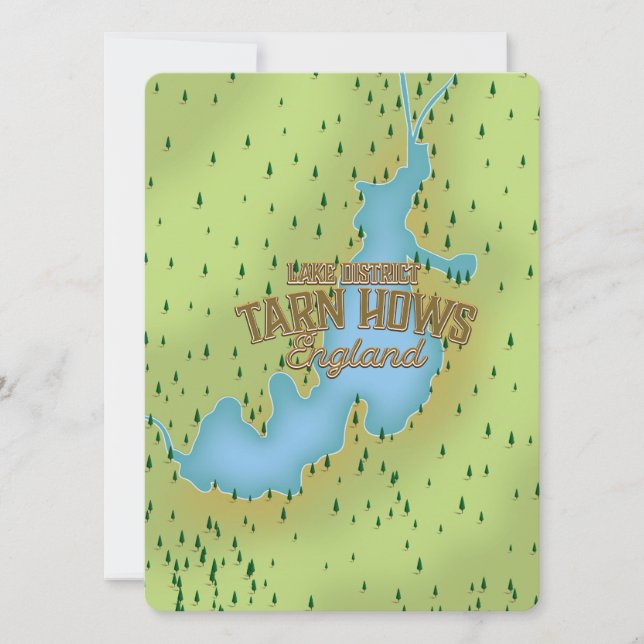 Tarn Hows, district des lacs, carte de voyage. (Devant)