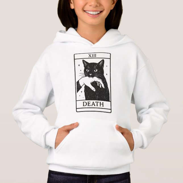 Tarot Card Black Cat Shirt – Tarot Death Tee, Witc (Devant)