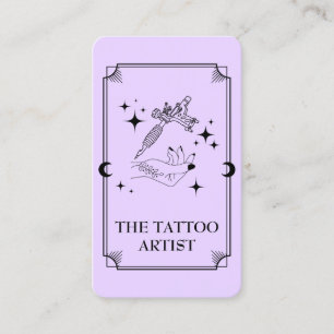 Tarot Card Tattoo Artiste Carte de visite céleste