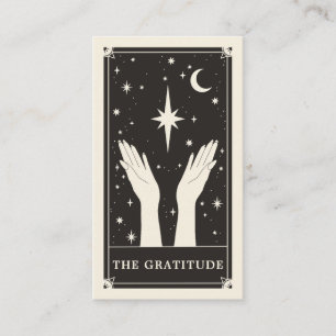 Tarot céleste Gratitude merci Carte de visite