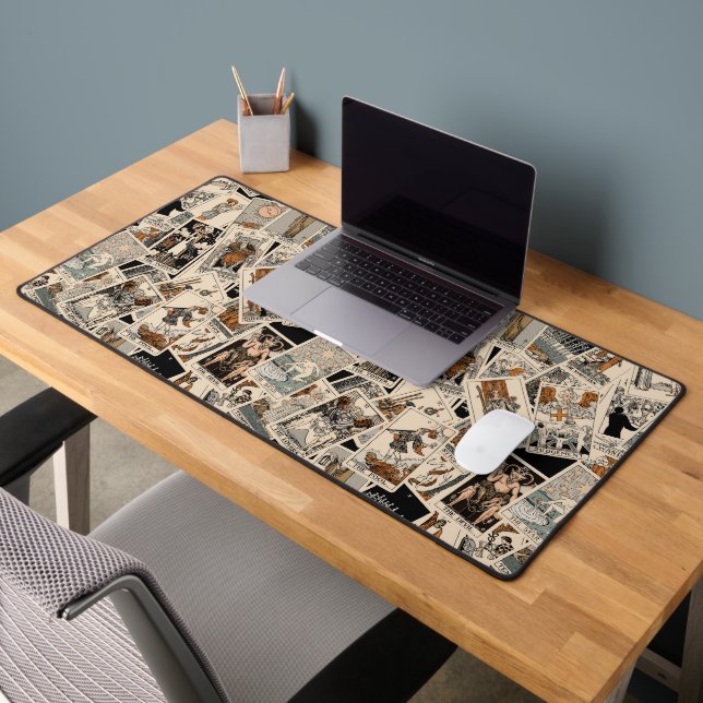 Tarot Desk Mat - Tarot Card Motif - Vintage (Bureau 2)