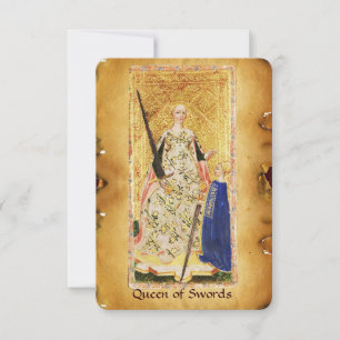 TAROTS DE RENAISSANCE ANTIQUE / REINE DES ÉPÈRES