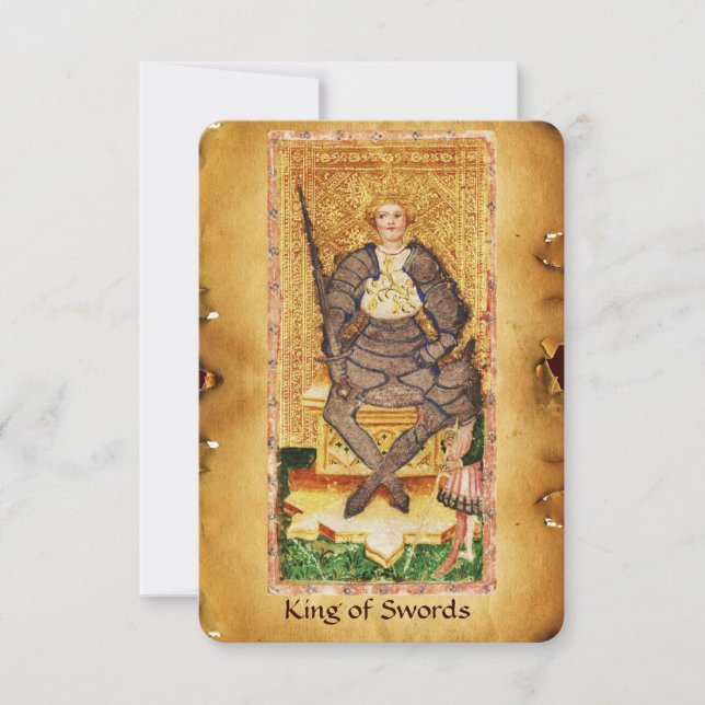 TAROTS DE RENAISSANCE ANTIQUE / ROI DES ÉPÈRES (Devant)