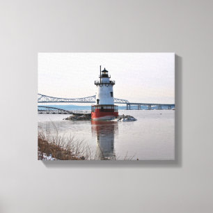 Tarrytown Lighthouse, New York Impression sur toil