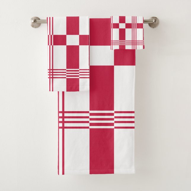 Tartan à carreaux rouge et blanc  (En situation)