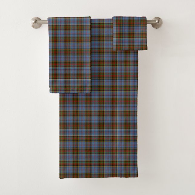Tartan Bathroom Towel Set (En situation)
