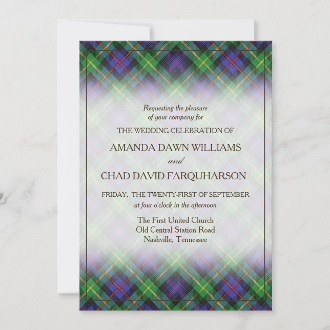 Tartan Beauty Clan Farquharson Scottish Plaid (Devant)