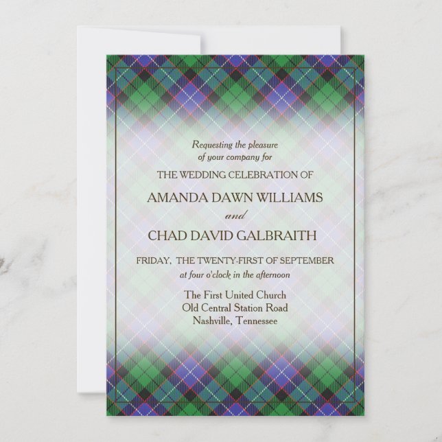 Tartan Beauty Clan Galbraith Scottish Plaid (Devant)