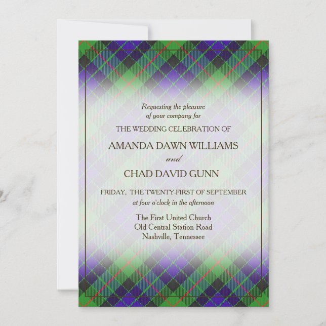 Tartan Beauty Clan Gunn Scottish Plaid (Devant)