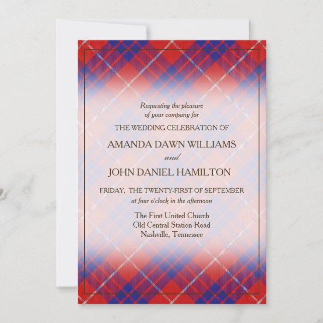 Tartan Beauty Clan Hamilton Scottish Plaid (Devant)