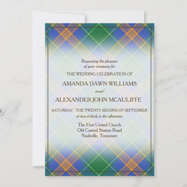 Tartan Beauty Clan MacAuliffe Irish Plaid (Devant)